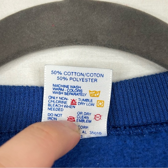 Vintage Jerzees Full Zip Jacket Size Medium USA Made Blank Sweatshirt 80s 90s - Picture 3 of 8